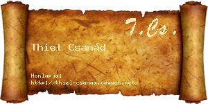 Thiel Csanád névjegykártya