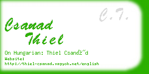 csanad thiel business card